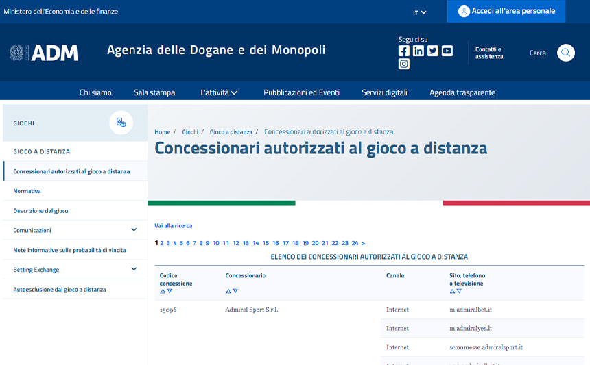 A detail of the information about a casino is at its best on the ADM site.