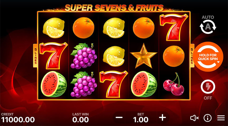The Super Sevens and Fruits slot