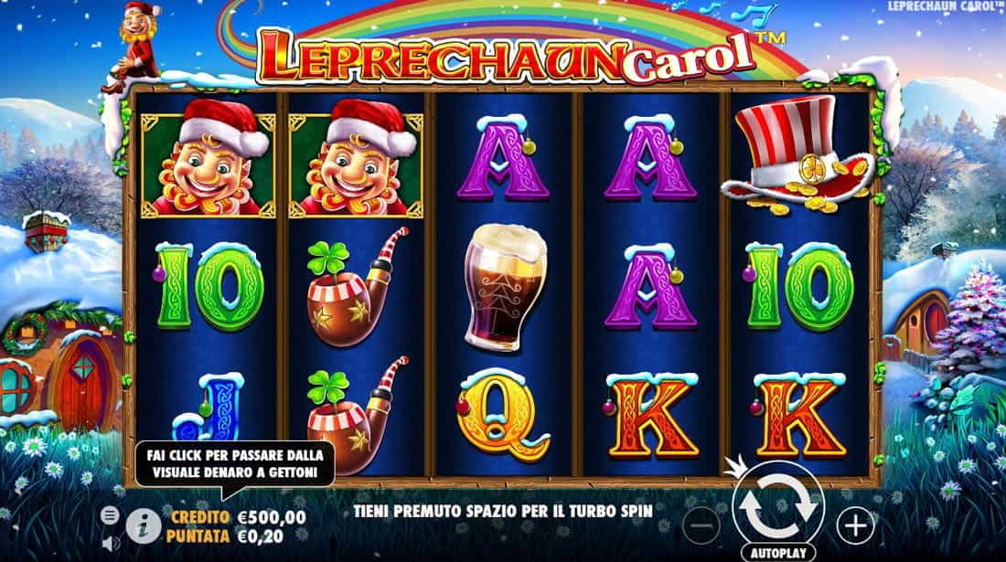 The Leprechaun Carol slot machine by Pragmatic Play.