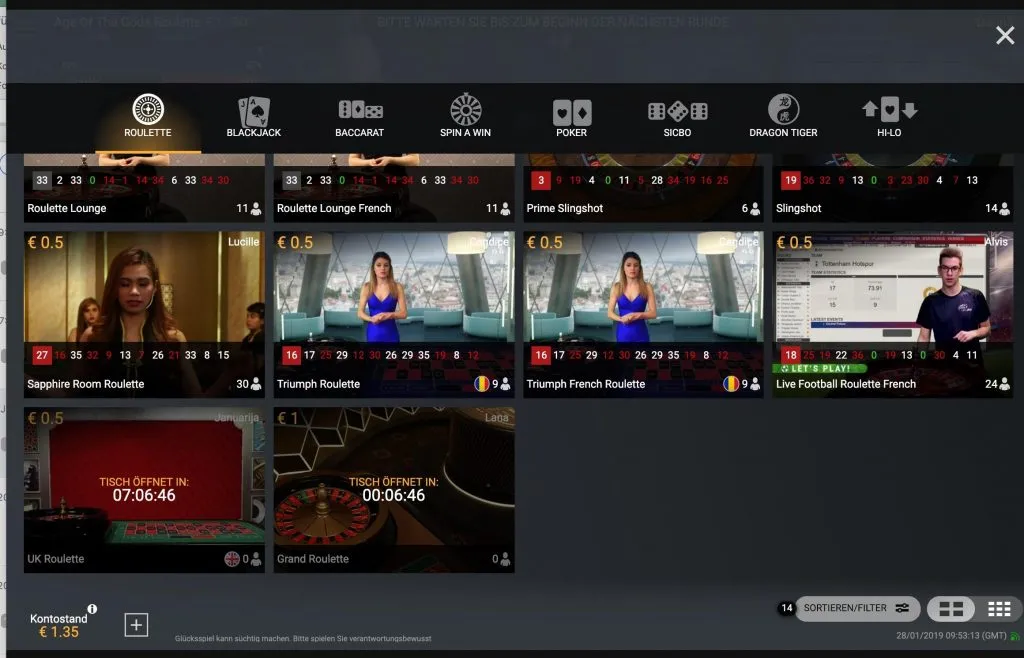 GOtech Live Roulette 10