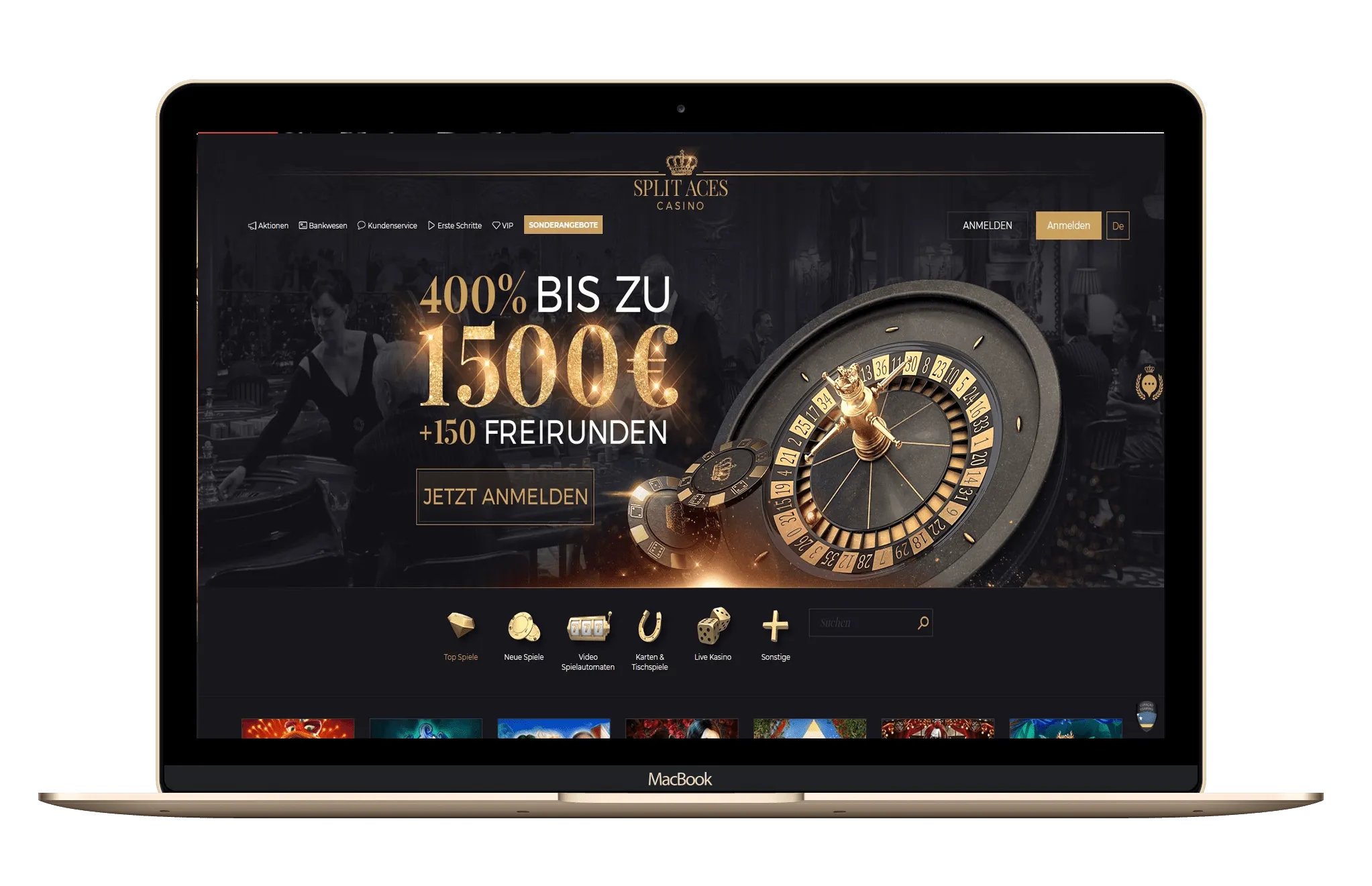 Split Aces Casino: 400% BONUS BIS 1,500 EUR 1