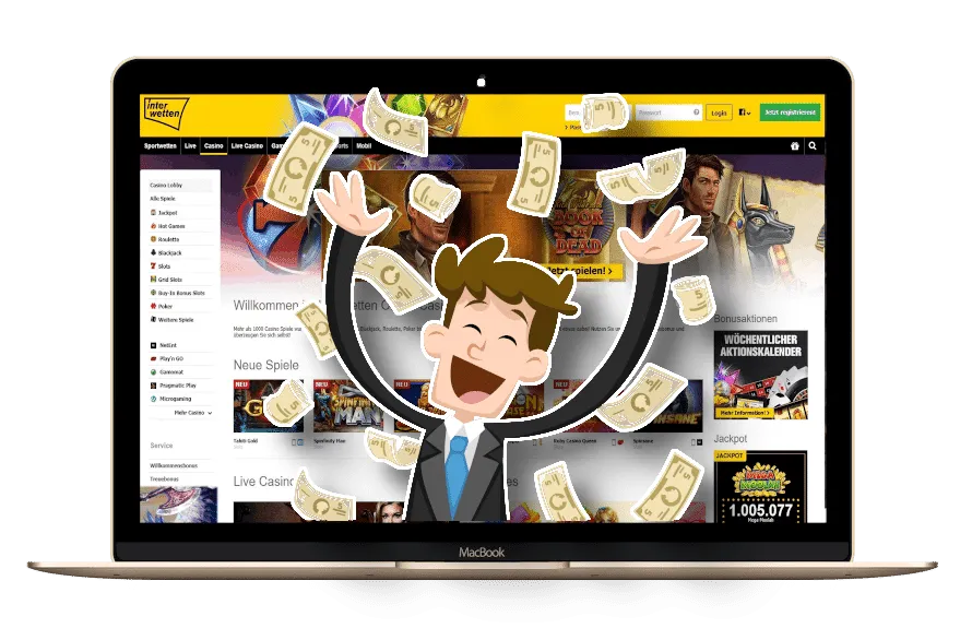 Interwetten Casino Bonus Code with 100 free play 1